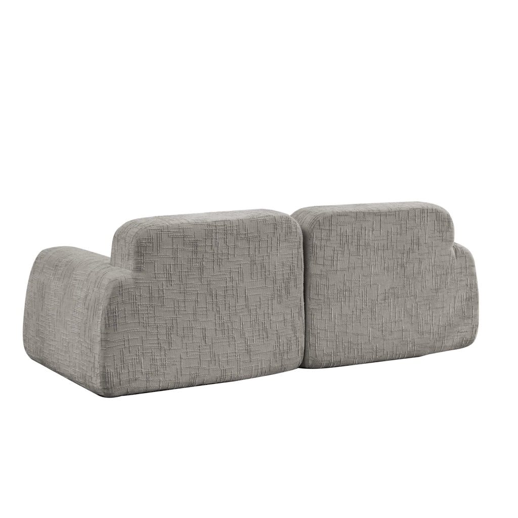 Divano a due posti, tessuto chenille, design modulare, imbottitura in schiuma ad alta elasticit¨¤ 30D, pronto all'uso, grigio