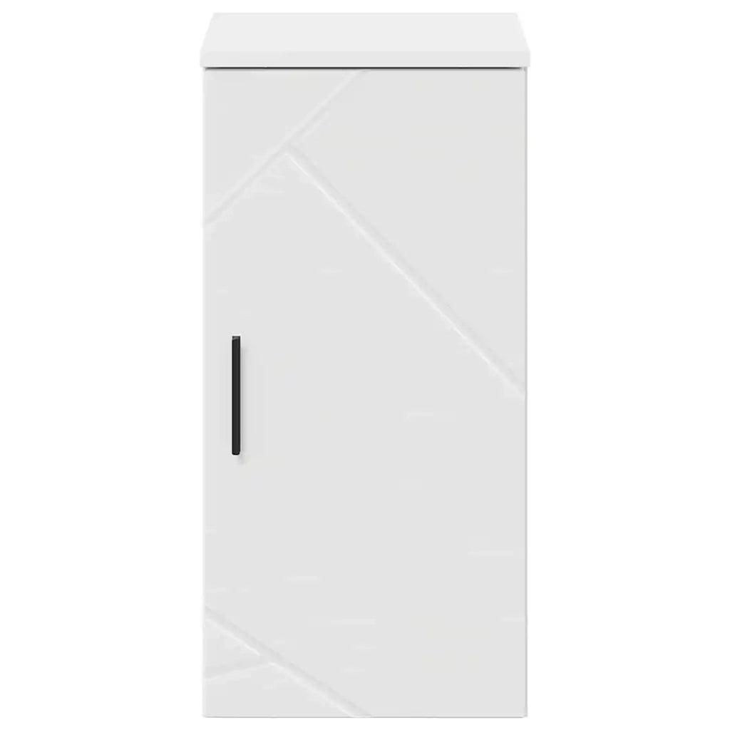 Mobile da Bagno con porta Bianco Lucido 30 x 31,5 x 61 cm
