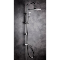 Colonna Doccia a Ponte Soffione 19x25cm Doccetta Acciaio Cromato