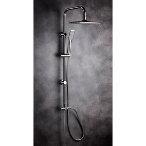 Colonna Doccia a Ponte Soffione 19x25cm Doccetta Acciaio Cromato