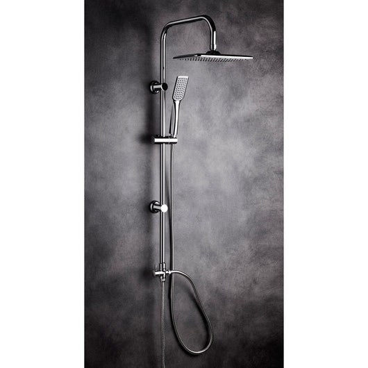 Colonna Doccia a Ponte Soffione 19x25cm Doccetta Acciaio Cromato