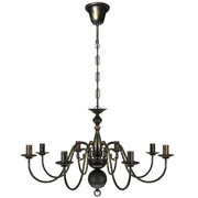 Lampadario Stile Antico Metallo Nero Lampadine 8 x E14 CFW7891954
