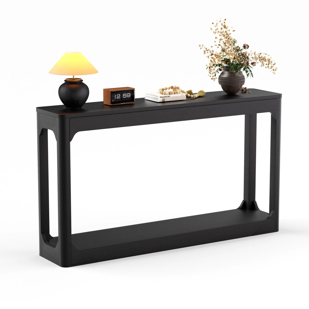 Consolle con ripiani aperti - per ingresso - in MDF - 145x37.5x14.5 cm - nero