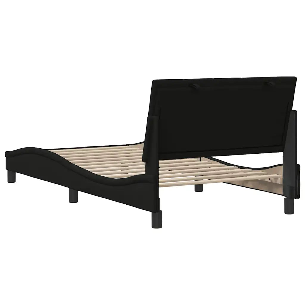 Giroletto senza Materasso Hanko Nero 100x200 cm in Tessuto 3310372