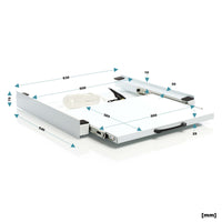 Kit sovrapposizione lavatrice asciugatrice max 150 kg con ripiano estraibile