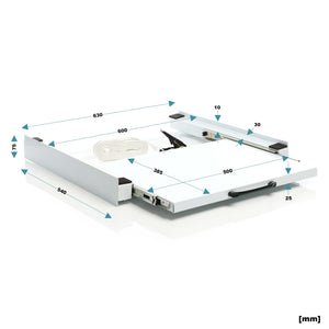 Kit sovrapposizione lavatrice asciugatrice max 150 kg con ripiano estraibile
