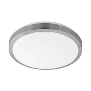 Plafoniera Classico Competa 1 Acciaio Bianco Luce Led Integrato 18W