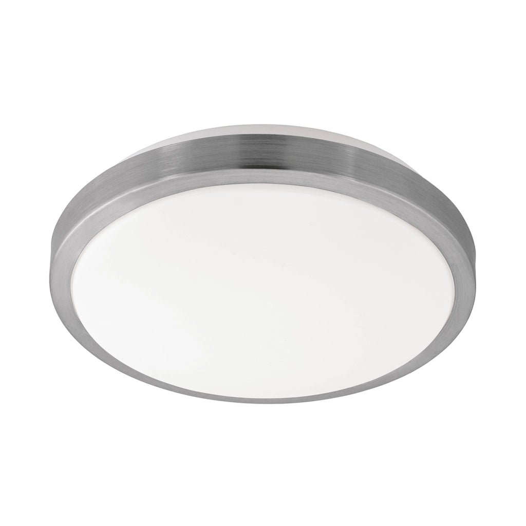 Plafoniera Classico Competa 1 Acciaio Bianco Luce Led Integrato 18W
