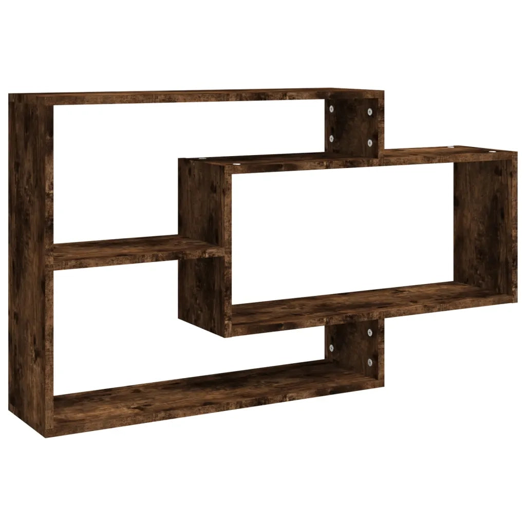 Mensola a Muro Rovere Fumo 104x20x58,5 cm Legno Multistrato 815288