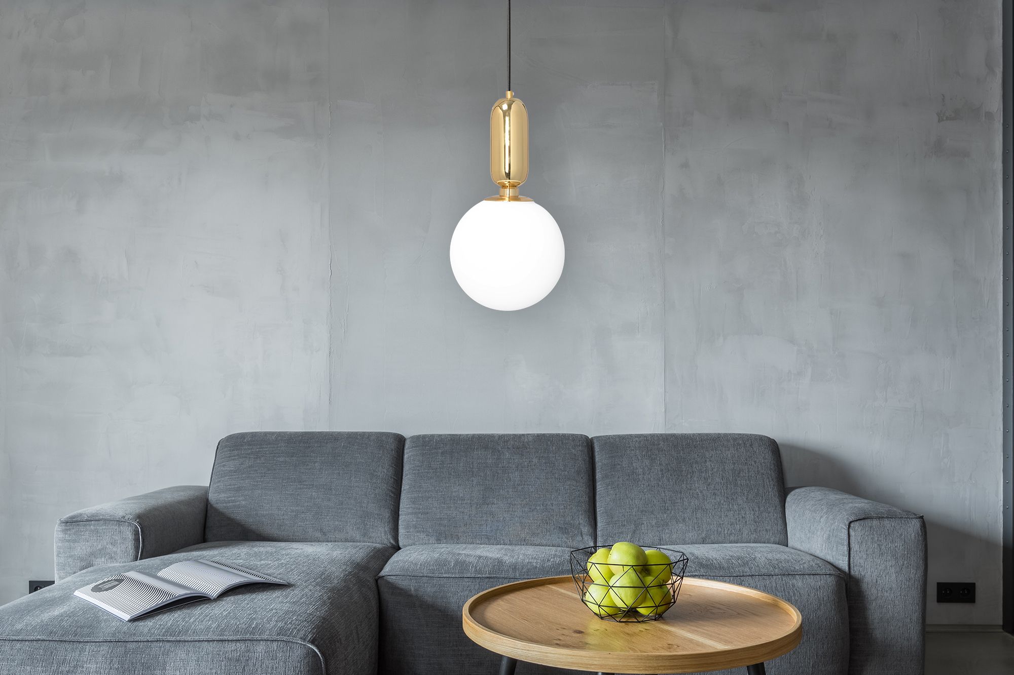 Lampada Da Soffitto Pensile Di Vetro Metallico Oro Gold APP474-1CP