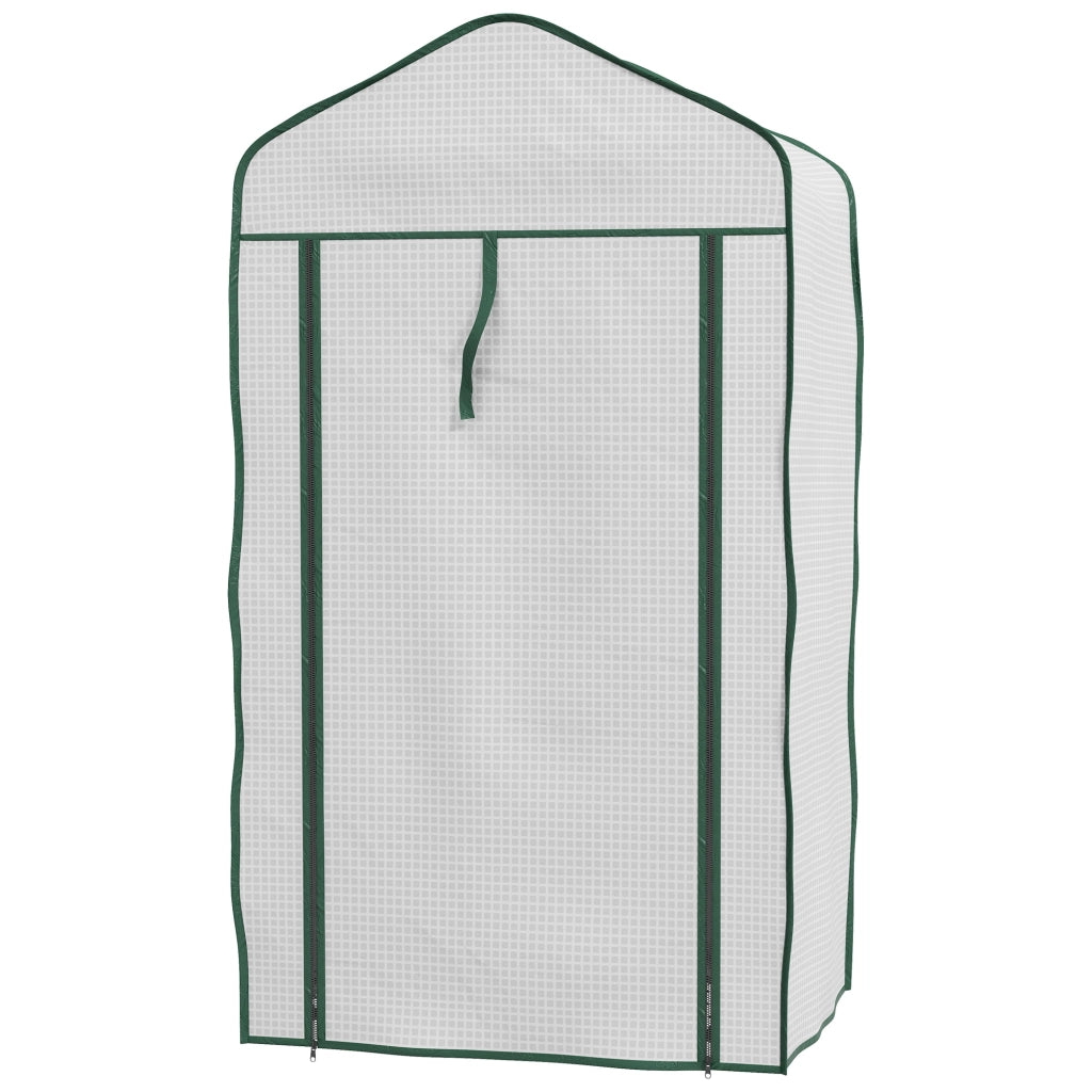 Serra da Giardino con 3 Ripiani ¨C zephmum ¨C 59x39x127 cm Bianco