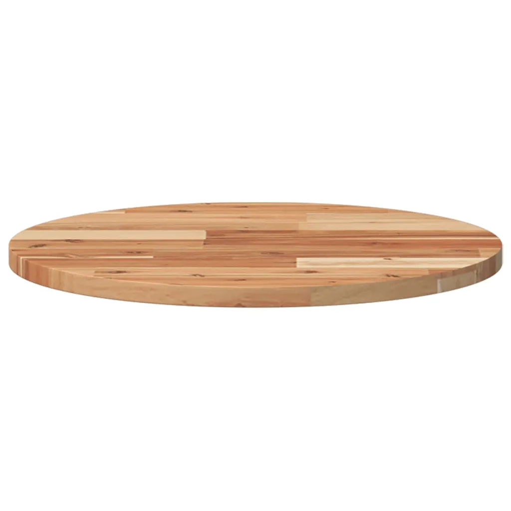Piano Tavolo Rotondo Ø50x2 cm in Legno Massello di Acacia 4008695