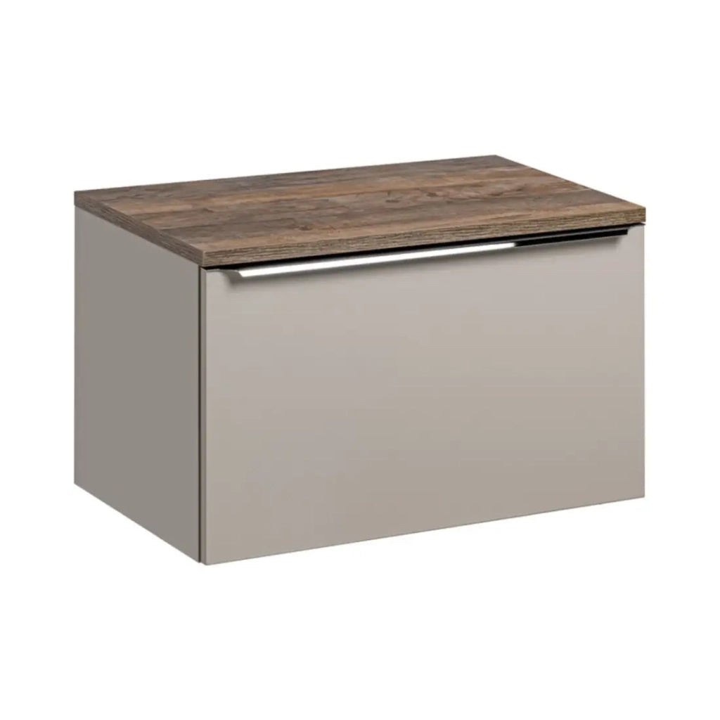 Set da bagno VANTA color taupe: mobiletto sotto lavabo 80cm + piano lavabo