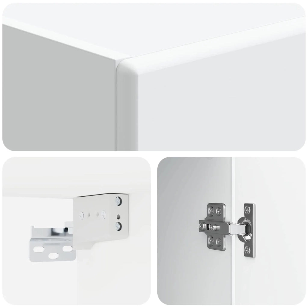 Mobiletto a muro Bianco 33 x 34,5 x 90 cm Legno ingegnerizzato 899095
