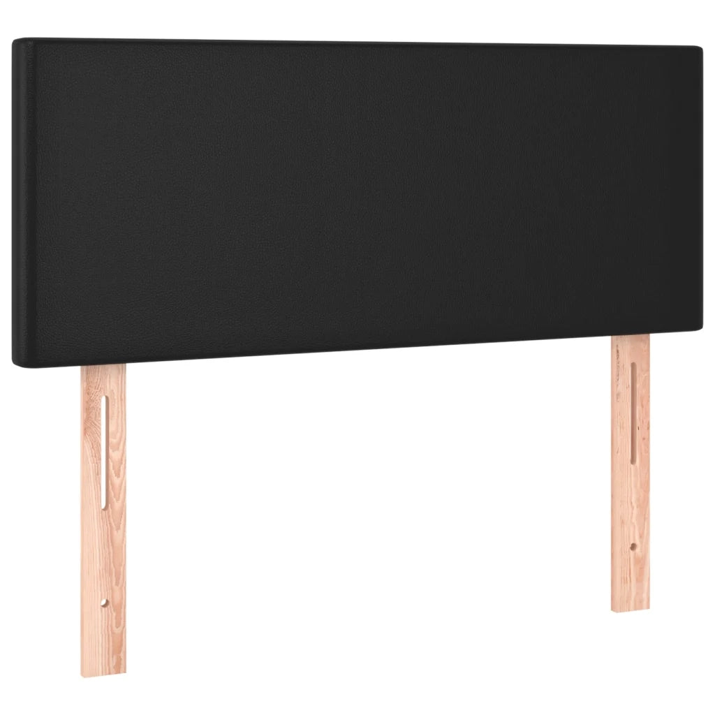 Giroletto a Molle con Materasso Nero 90x190 cm in Similpelle