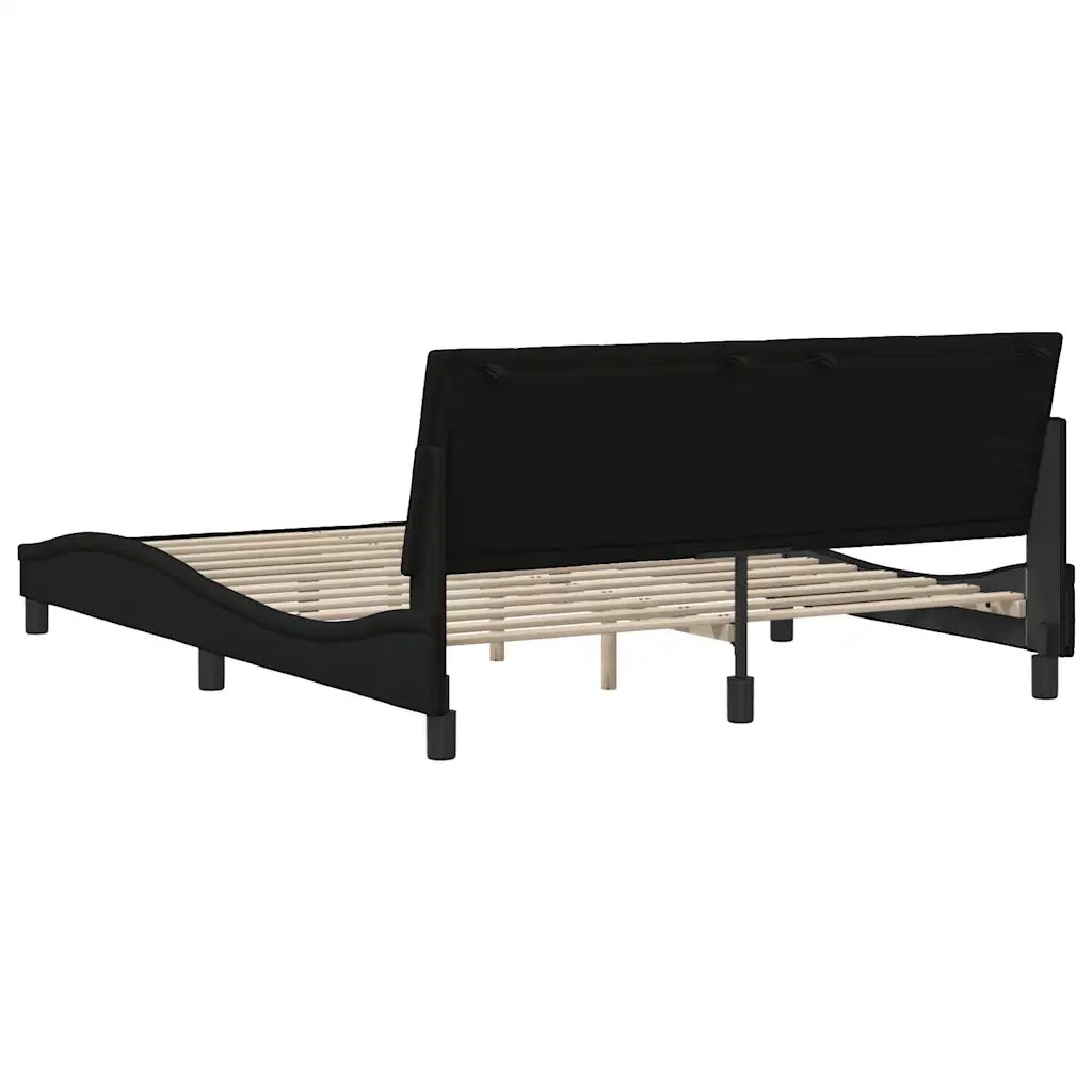 Giroletto senza Materasso Hanko Nero 160x200 cm in Tessuto 3310400
