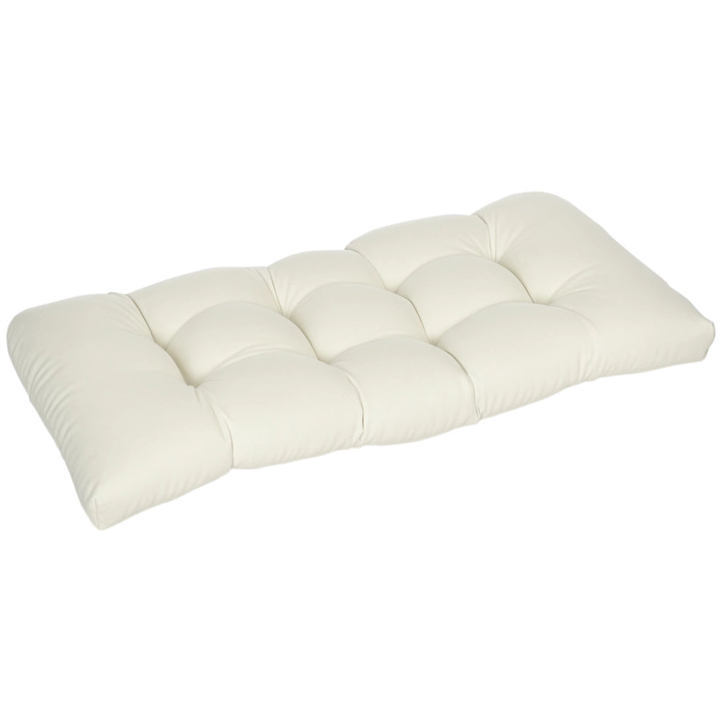 Cuscino per Divano 2 Posti Interno Esterno 110x48x8 cm Crema ¨C zephmum