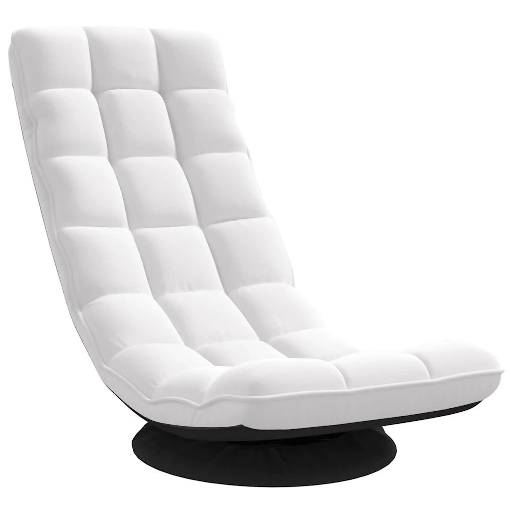 Sedia da Terra Girevole Bianco 70x51x79 cm in Tessuto