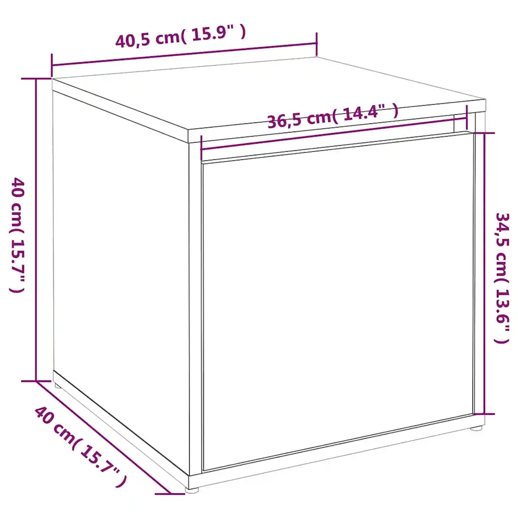 Cassetto Contenitore Rovere Sonoma 40,5x40x40 cm in Multistrato 808777