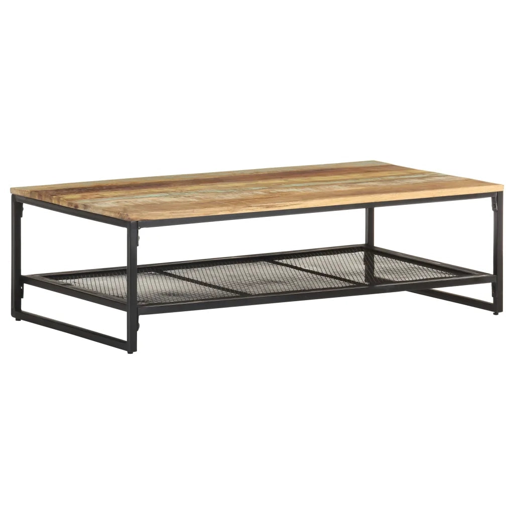 Tavolino da Salotto 110x60x35 cm in Legno Massello di Recupero 320245