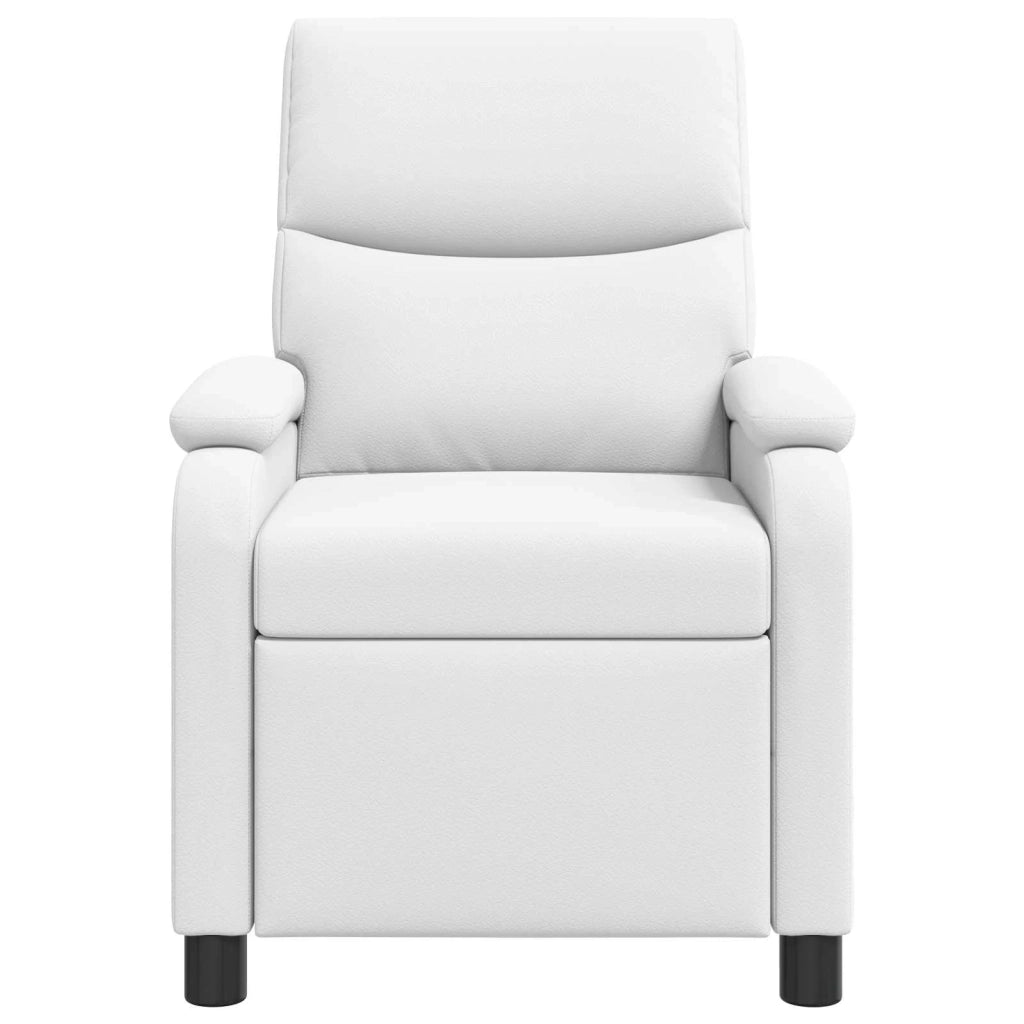 Divano Sedia-Poltrona reclinabile Bianco Similpelle 670309
