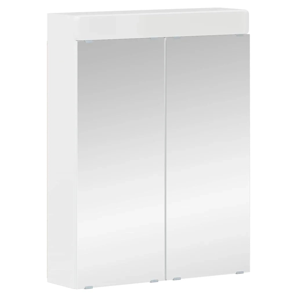 Set di mobili per il bagno TULUM 4 pcs Bianco Lucido 3398048