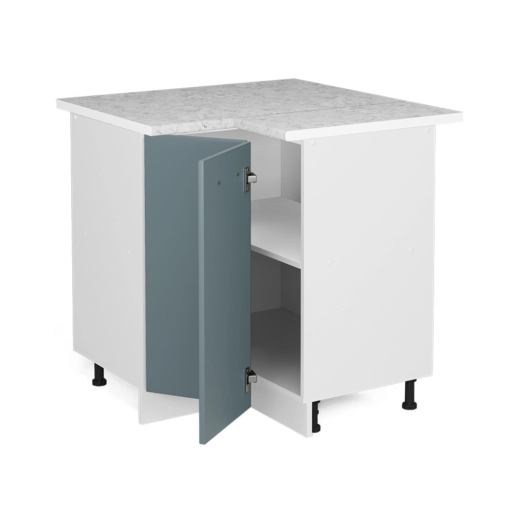 Vicco Armadio universale ad angolo Grigio-blu 75.6 cm con anta, con piano di lavoro
