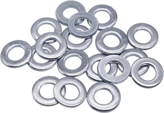 1500 pezzi - anelli di chiusura DIN 125A M6 - anelli metallici rotondi - riparazione piatta - supporti di allontanamento in acciaio