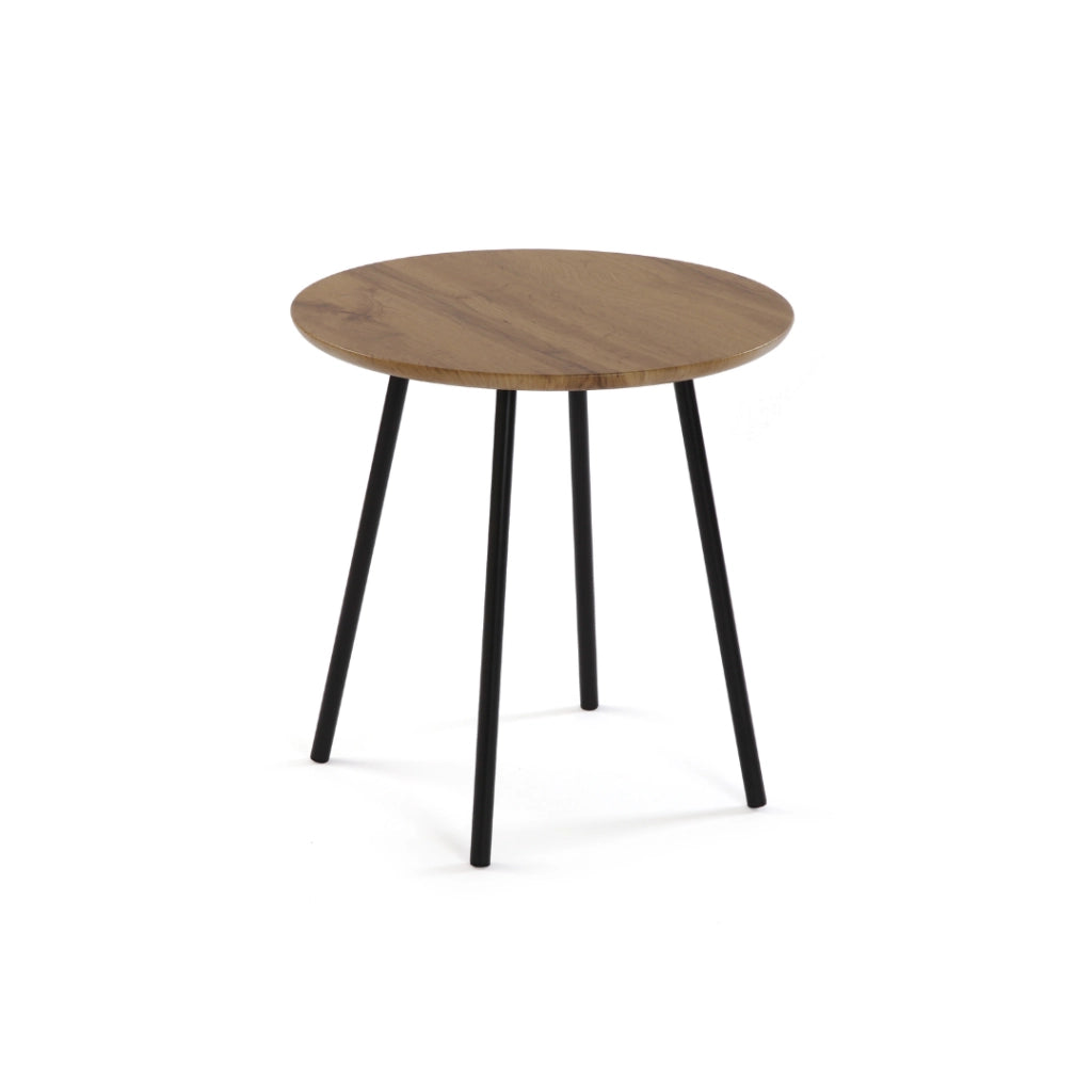Set 2 tavoli Impilabili in metallo con ripiano mdf