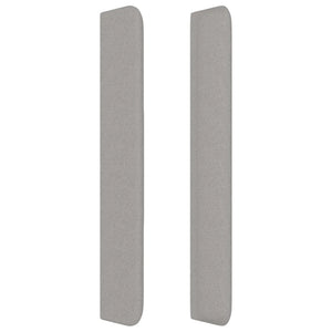 Testiera ad Orecchio Grigio Chiaro 147x16x118/128 cm in Tessuto