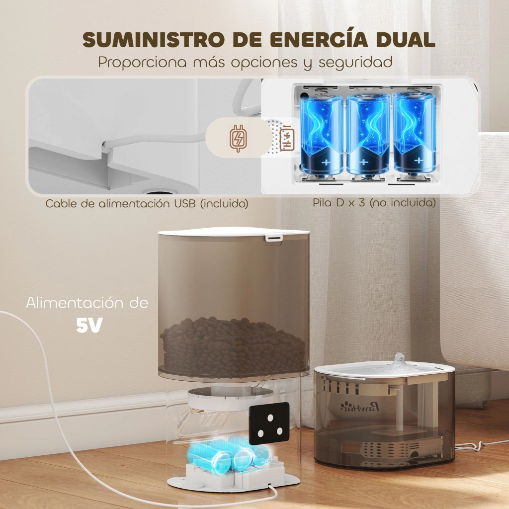Distributore automatico cibo per cani e gatti 3L ¨C Xylo ¨C con app, 1-10 pasti/giorno, LED