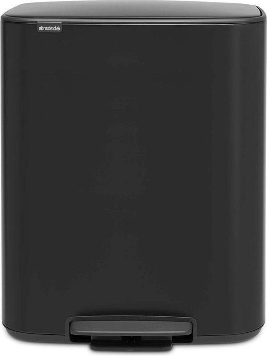 Contenitore di Rifiuti in Plastica Imbottito Nero 60L - Cassetto di Deposito di Rifiuti 60 litri