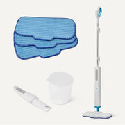 Amazon Basics Scopa a Vapore Pavimenti Duri + 6 Panni e Tamponi Lavabili