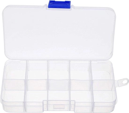 Cassa di archiviazione con pareti divisorie regolabili - Set da 3, ideale per perle, gioielli, medicinali e altro