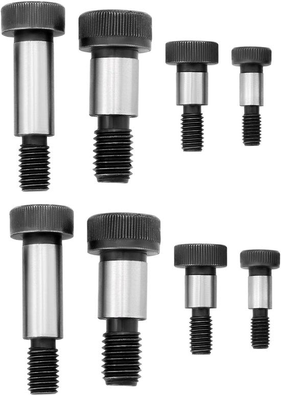 Set di Viti a Spalla 20 pezzi - M5/M6/M8/M10 - Acciaio di Carburo - Resistenza alla Trazione 12.9 - Disegno a Esagono - Per Uso Industriale - Viti a Testa Esagonale