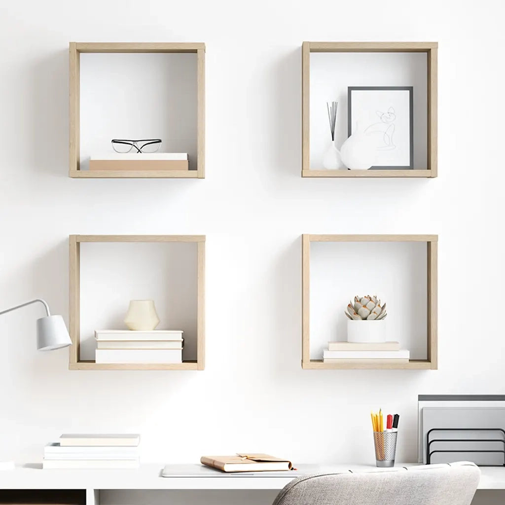 Mensole a Cubo 4 pz Rovere Sonoma 30x15x30 cmcod mxl 70750