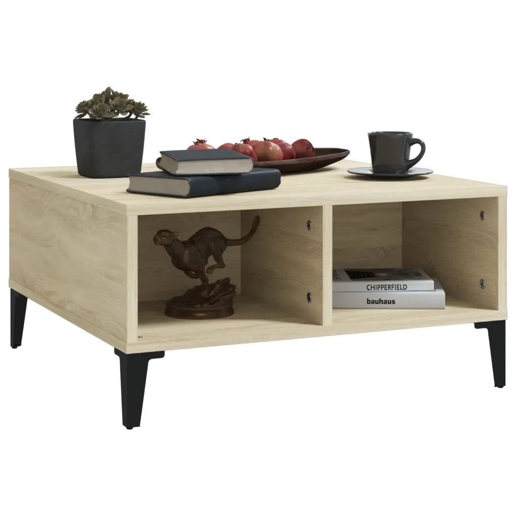 Tavolino da Salotto Rovere Sonoma 60x60x30 cm in Truciolato cod mxl 25483