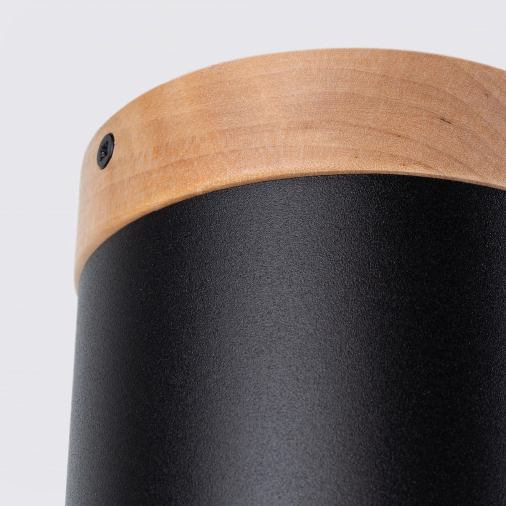Spot soffitto BARREN nero/legno Ø12 GU10 Pure Lume