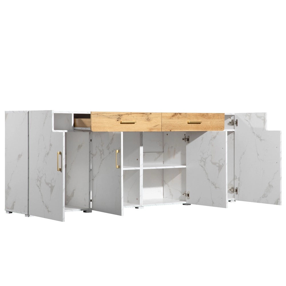 Credenza con 4 Ante e 2 Cassetti ¨C MINIMAL ¨C 208x39.5x80 cm