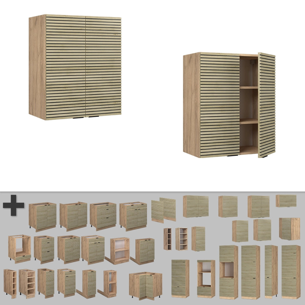 Pensile da cucina Fame-Line Pannello in quercia/Rovere dorato 60 cm Vicco
