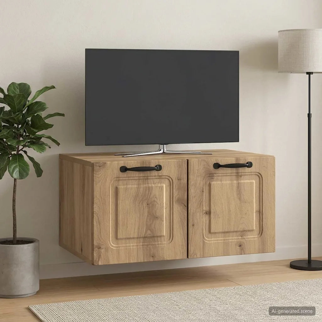 Mobile Porta TV da Muro Rovere Artigianale 59,5 x 41 x 30 cm 899364