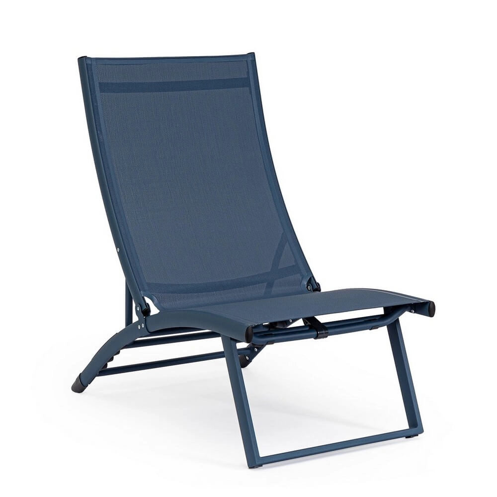 Set di 2 Poltrone Lounge Reclinabili da Esterno in Alluminio e Textilene - TERRA
