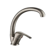 Rubinetto cucina a canna alta in ottone satinato Remy