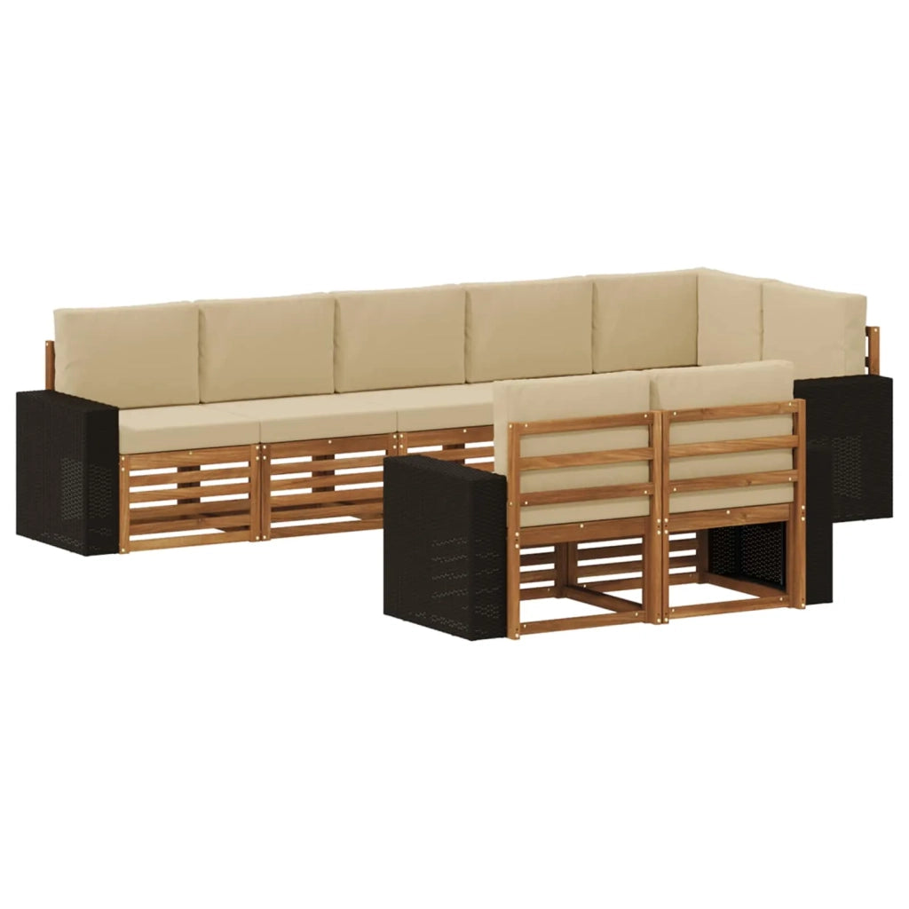 Set di divani da esterno 8 pz Poliestere 3384514
