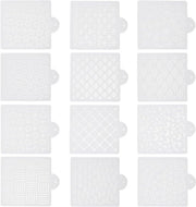 Set di 12 stencil in plastica per sashiko - Disegno geometrico per ricamo - Kit di 12 modelli per cucito e quilting