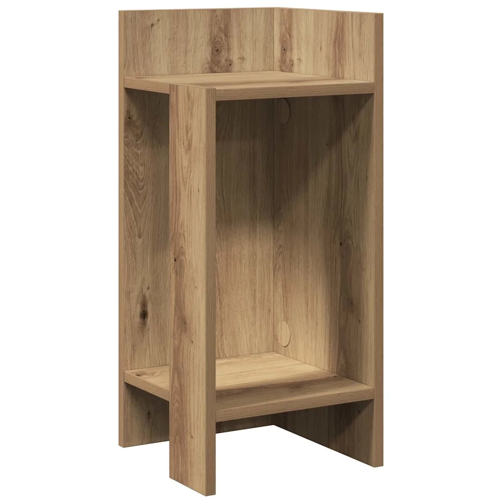 Tavolini Laterali 2pz con Ripiano Rovere Artigianale 858559