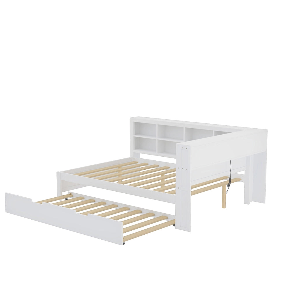 Divano letto matrimoniale - Xylo - 140x200 cm - Bianco - Trasformabile
