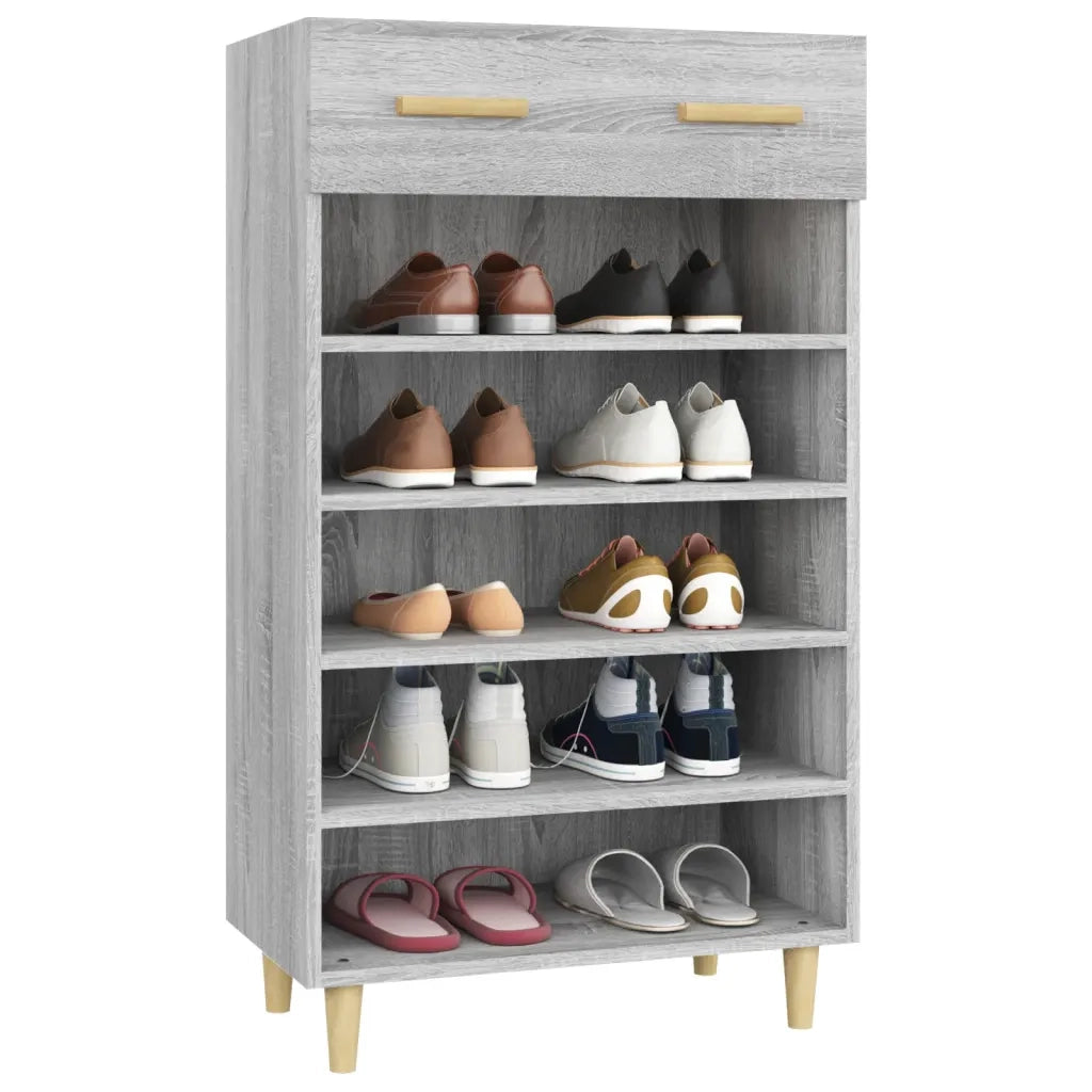 Scarpiera Grigio Sonoma 60x35x105 cm in Legno Multistrato