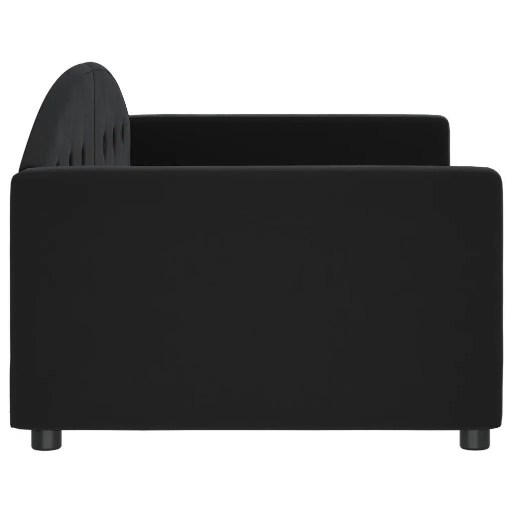 Letto da Giorno Nero 90x200 cm in Velluto 354140