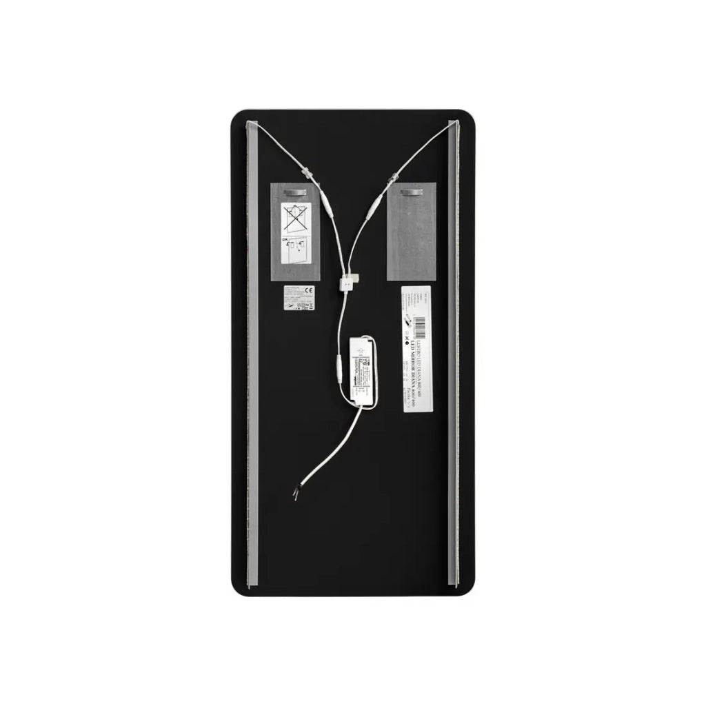 Specchio da bagno LED rettangolare 70x60 cm design moderno